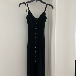 Black midi dress
